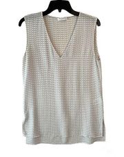 Equipment 100% Silk Sleeveless v Neck Tank Tunic Size Small