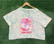 Hello Kitty Ice Cream tiedye crop top size Medium