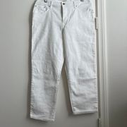 Ella Moss White Crop Jeans