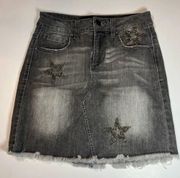 Star Denim Mini Skirt