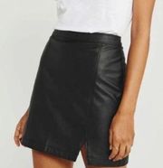 Abercrombie & Fitch  black vegan faux leather mini skirt | M