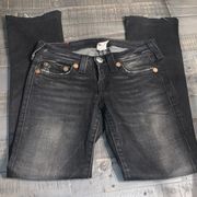 True Religion Johnny Big T Black Jeans Size 27