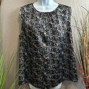 TAHARI Silky tank, printed top size XL