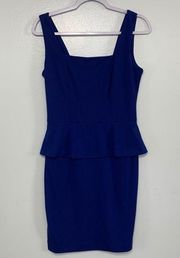 ECI Royal Blue Peplum Mini Dress Size 4