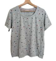 Jane &‎ Delancey Patriotic Stars Sweatshirt Womens Size M Short Sleeves