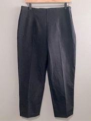 Eddie Bauer Straight Leg Cotton Stretch Black Cropped Pants Women Size 14