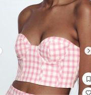 Zara pink gingham top