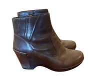 Dansko Women’s Faith Leather Platform Wedge Comfort Ankle Boots - Size 42