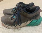 Hoka one one athletic shoes gaviota 3 style woman’s size 5.5 grey / blue color