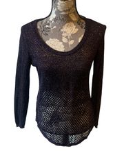 Purple Metallic Net Top size small