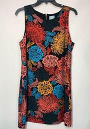 CeCe Women's Floral Sleeveless Mini Shift Dress Multicolor Size 10