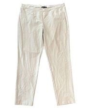 Eileen Fisher Light Grey Pull On Washable Straight Ankle Pants Size Medium