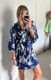 Blue Floral Kimono