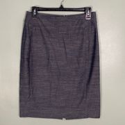 Loft Linen Blend Pencil Skirt Blue size 6