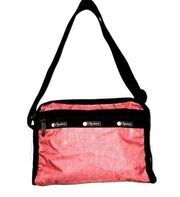 NWT LeSportsac East West Box Crossbody Bag Purse in Dahlia Denim Pink Unopened