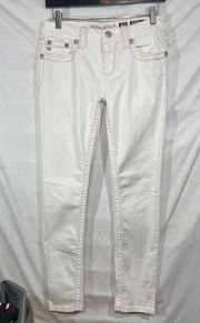 MISS ME White Mid Rise Skinny Size 28