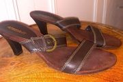 Aerosoles Trot Around brown leather heeled sandals 10M