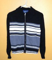 Express Bleus Black Striped Jacket, XS