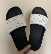 Victoria’s Secret Victoria Sport Black Spell Out Slides Slide on Sandals