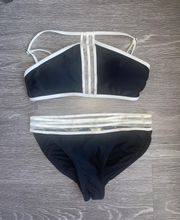 Black And White Bikini Set