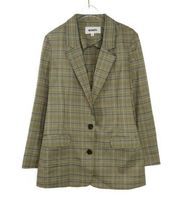 Urban Outfitters BB Dakota Tan Brown Plaid Blazer Jacket Small