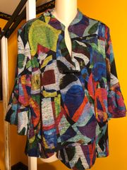 Women’s Print Jacket.  brand .Made in Canada.Size12.$120