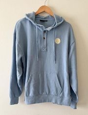 Blue Oversized Pullover Hoodie Size XS