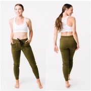 Zyia Unwind Olive Green Drawstring Stretch Waist Joggers Athleisure Plus XXXL