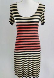 Bailey 44 ombre striped jersey knit shirt dress size medium