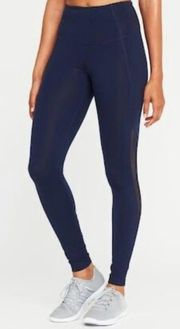 Active Mesh Blue Leggings