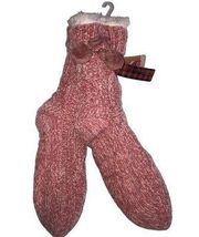 Simply Southern Camper Sock Womens Pink Chenille Sherpa Lined No Skid BRAND NEW