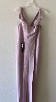 Topshop Lilac off shoulder long formal special occasion maxi dress size 6