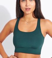 Girlfriend Collective Paloma Sports Bra Dark Green Racerback Women’s Size XS