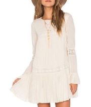 Aritizia Tularosa Cream Gauze Wide Sleeve Dress