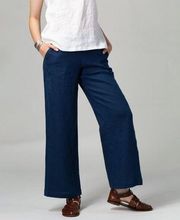 1. State WMN'S Linen Ankle Pants - /Navy SZ 3X