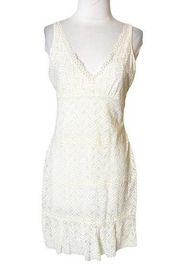 Cosabella lace slip dress chemise white cream sz M