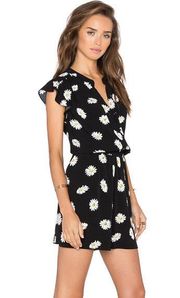 Kate Spade Daisy Dot Crepe Romper Floral Short Sleeve Button Down Size 2