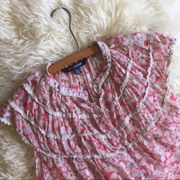 Prairie Style Sheer floral Top