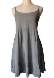 Audrey 3+1 Tunic Top Womens 6 Sage Green Strappy Open Back Babydoll