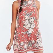 Ecote Orange floral mini dress