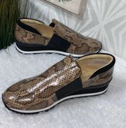 Ezra Ii Fashion Sneaker, Natural Faux Snake