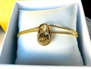 Michael Kors gold slider bracelet pave Diamond crystal jewelry with MK LOGO​​​