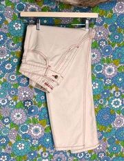 Fin & Vince  Cream Vintage Cropped Jeans  Size: 6