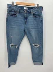 Signature Levi Strauss Womens 10 Mid Rise Slim Flit Boyfriend Denim Jeans