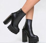 Jeffrey Campbell mulder leather platform boots 9.5