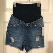 Time & Tru Maternity Jean Shorts Size M (8-10)