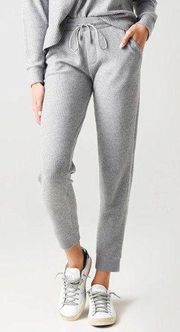 ATM Waffle Knit Pull On Lounge Pants Thermal Cuffed Ankle Hem Soft Cozy Gray XS