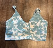 Colsie Blue and White Tie Dye Bralette