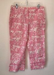 Vintage Lilly Pulitzer print casual pants size 8