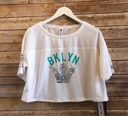 New Balance BKLYN Brooklyn Half Determination Athletic Crop Top Size Medium NWT